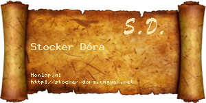 Stocker Dóra névjegykártya